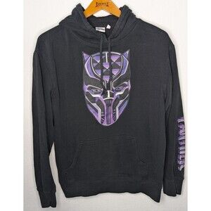Marvel Studios Sweatshirt Mens large Black  Panther Pullover Hoodie (606)